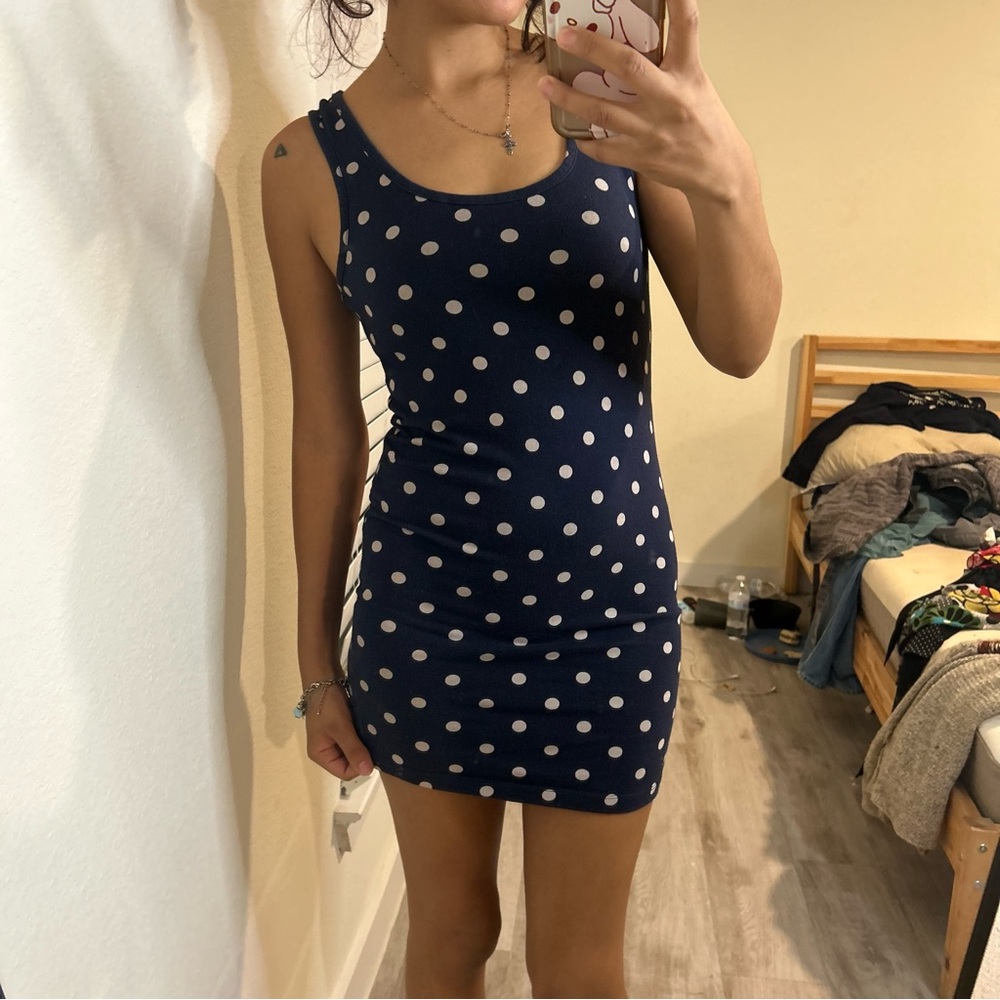 Twee / hipster polka dot body on mini dress